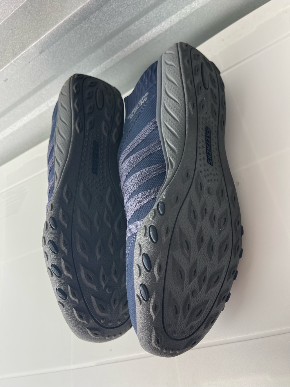 Skechers Navy Slip-On Women's Athletic Sneakers - Picture 2 of 3